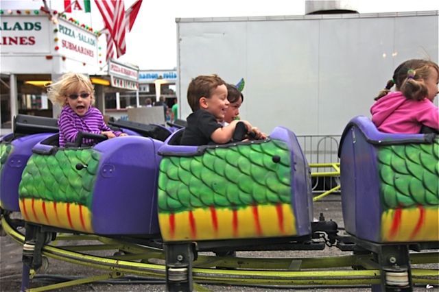 Elizabeth at the Carp Fair